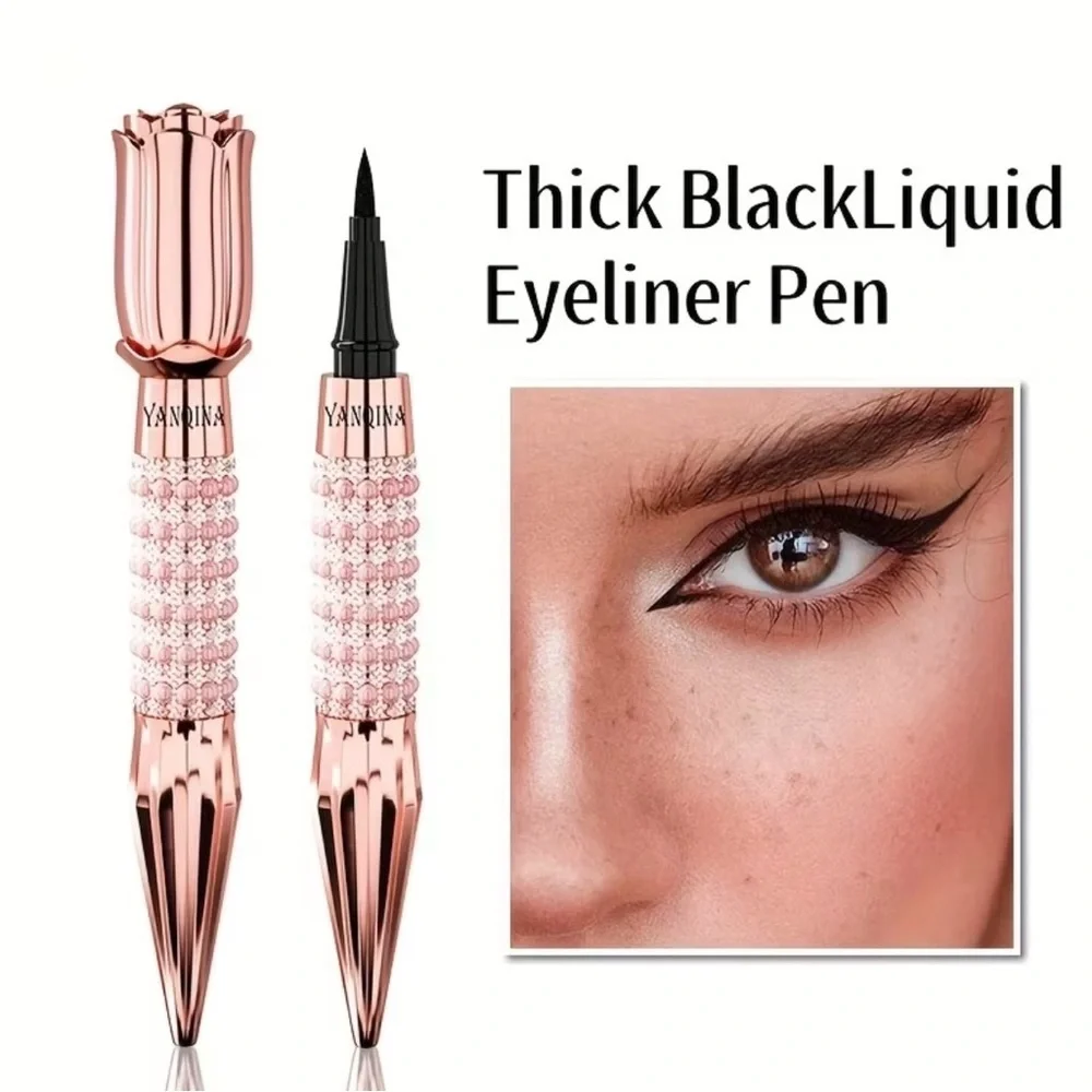 Waterproof Eyeliner Pen Black Quick Dry Long Lasting Smooth Eye Makeup Tool
